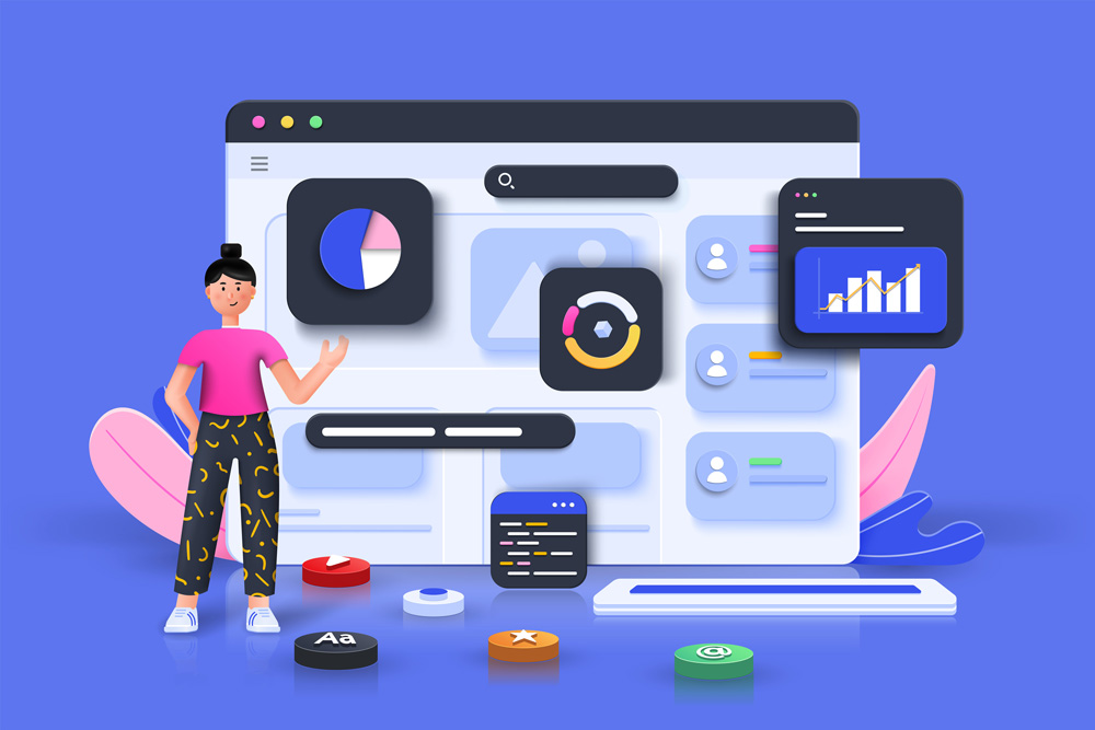 Modern 3d illustration of Seo optimization concept